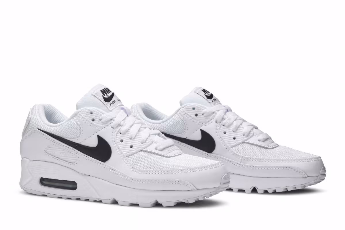 Nike Women's Air Max 90 White Black, view 9