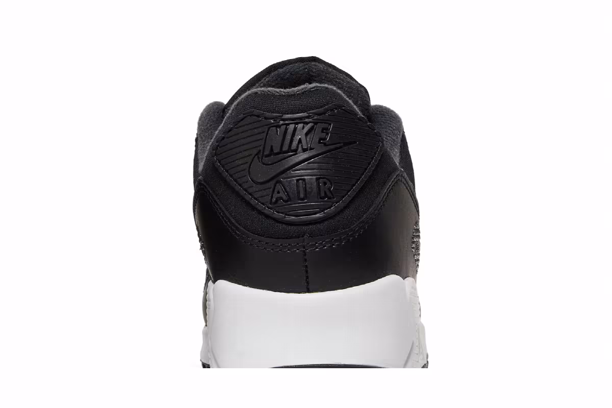 Nike Women's Air Max 90 Black White, view 8
