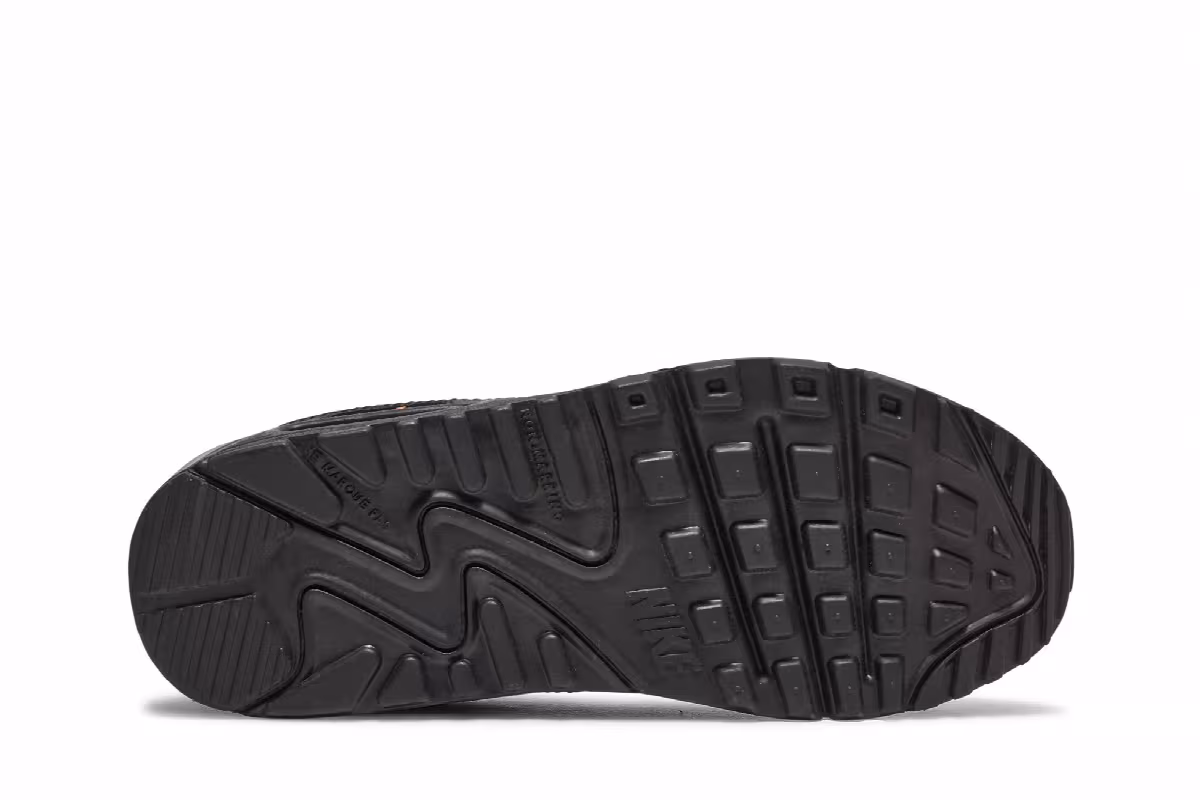 Nike Air Max 90 SE GS Black Total Orange, view 5