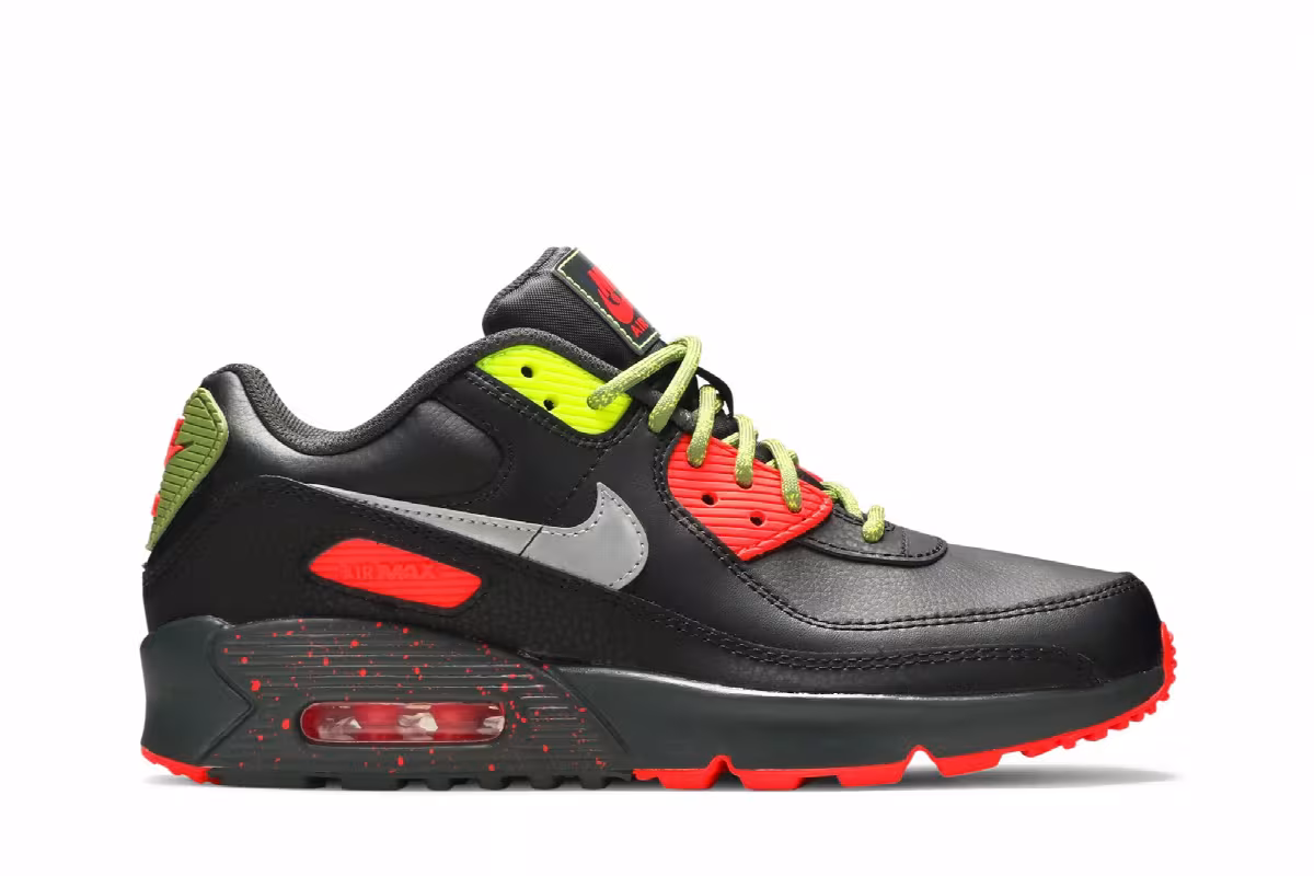 Nike Air Max 90 GS Black Asparagus, view 2