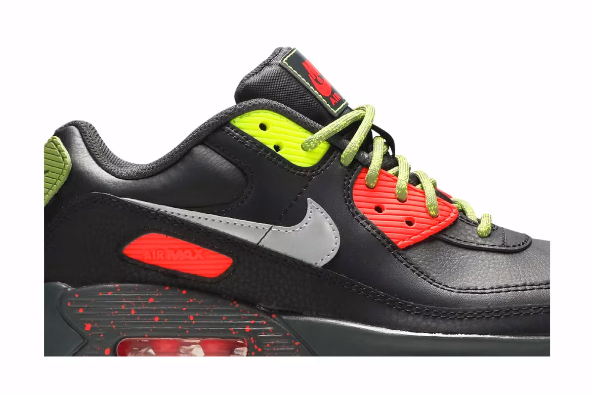 Nike Air Max 90 GS Black Asparagus, view 3