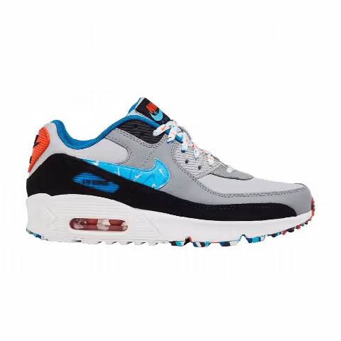Nike Air Max 90 Leather GS 'Grey Fog Multi Swoosh'