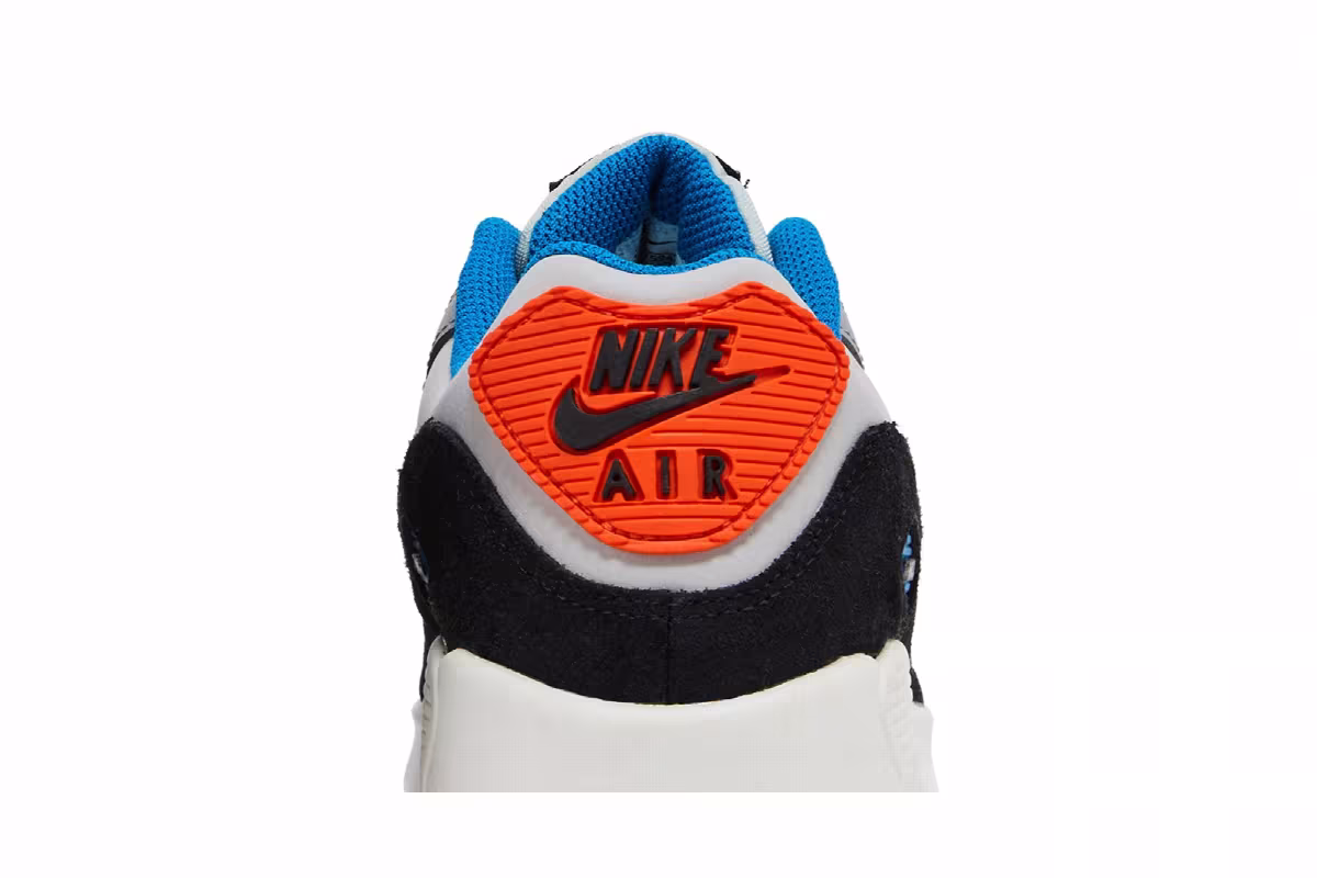 Nike Air Max 90 Leather GS Grey Fog Multi Swoosh, view 8