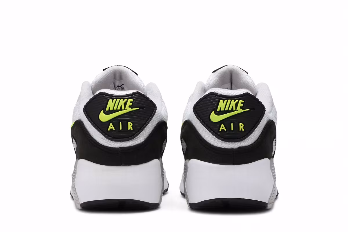 Nike Air Max 90 GS White Hot Lime, view 7