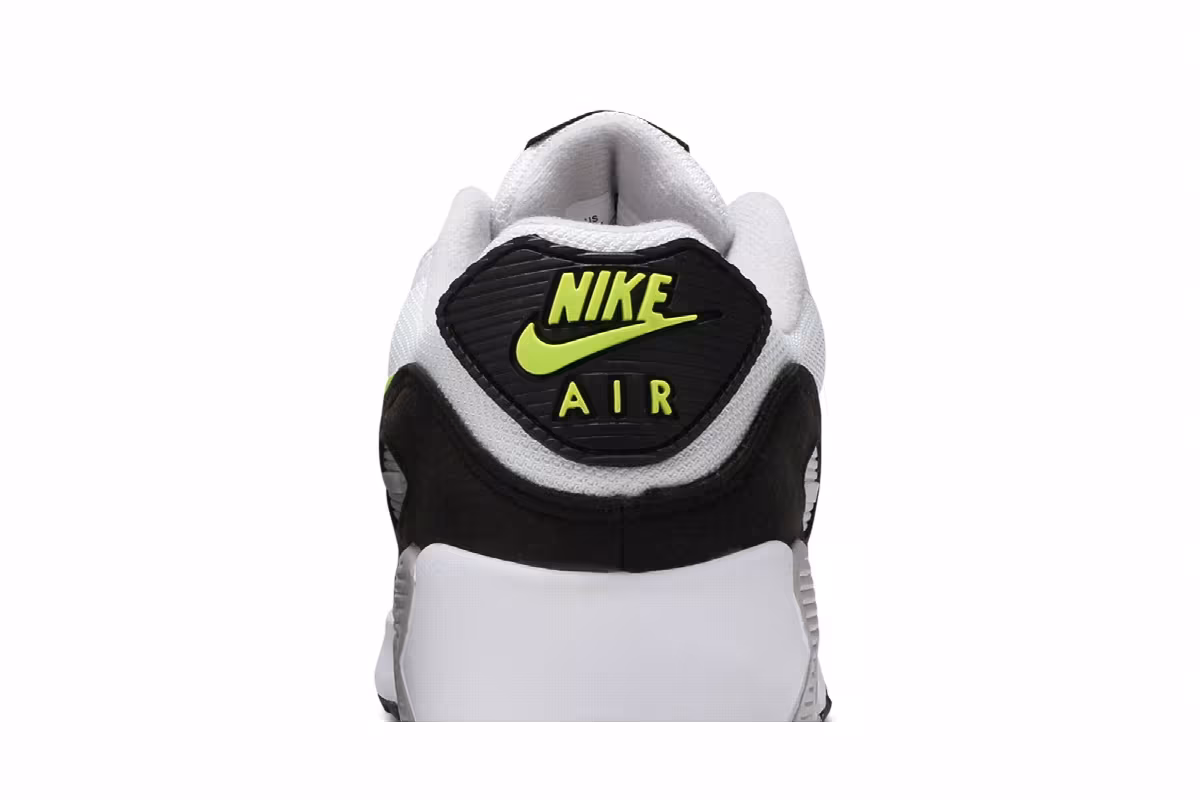 Nike Air Max 90 GS White Hot Lime, view 8