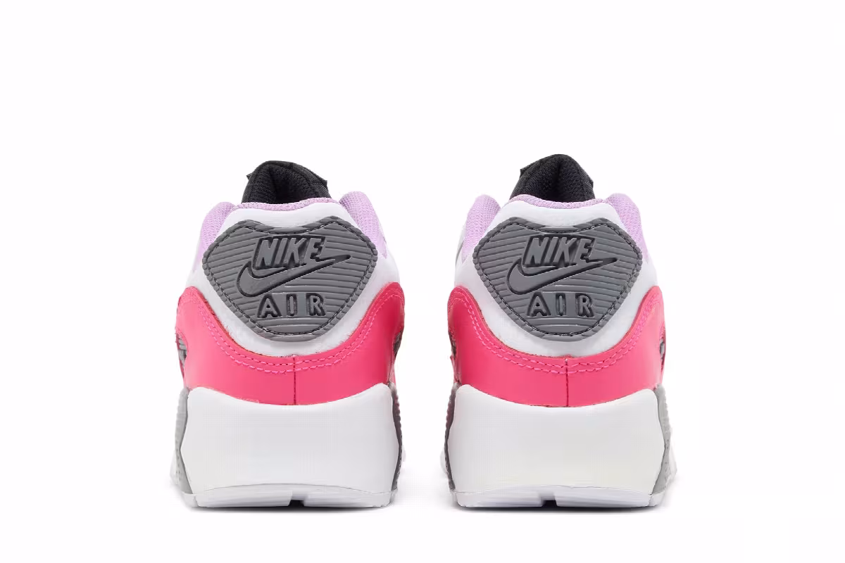 Nike Air Max 90 GS White Hyper Pink Orange, view 7