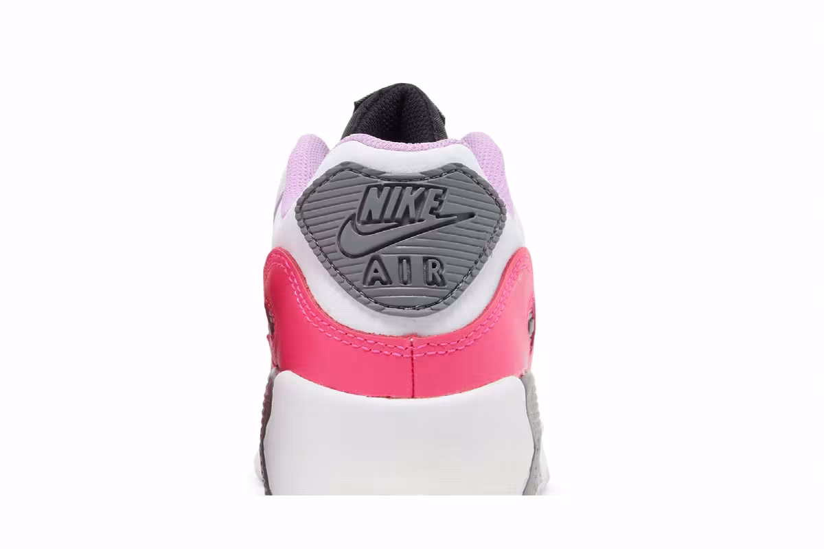 Nike Air Max 90 GS White Hyper Pink Orange, view 8