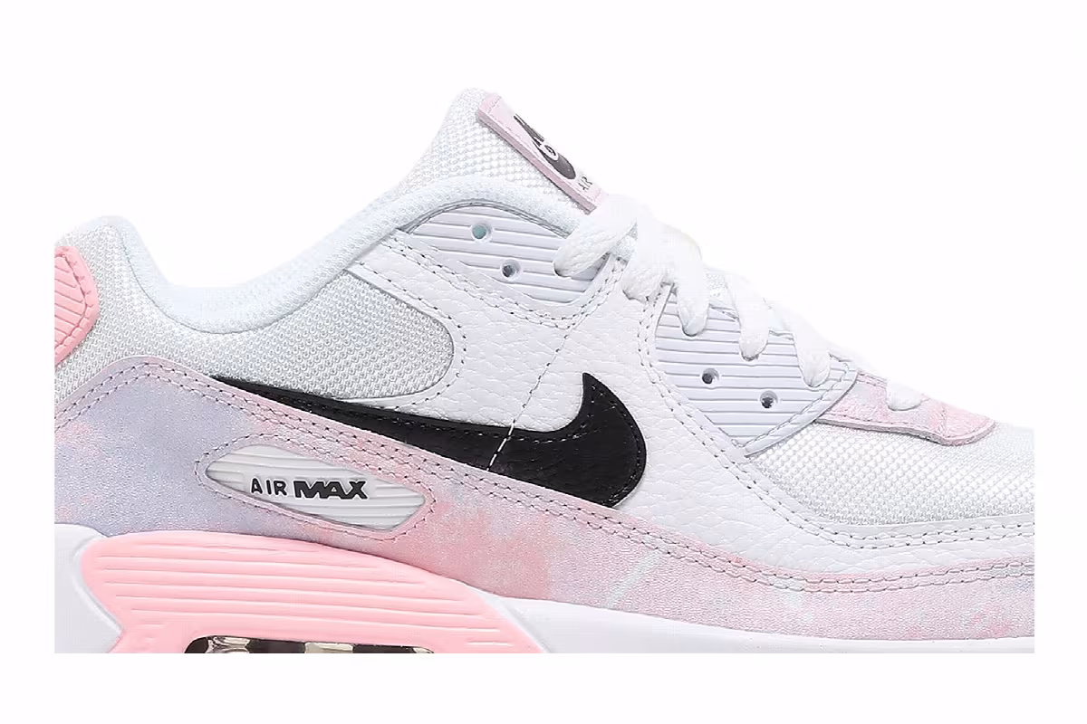 Nike Air Max 90 GS White Pink Tie-Dye, view 3