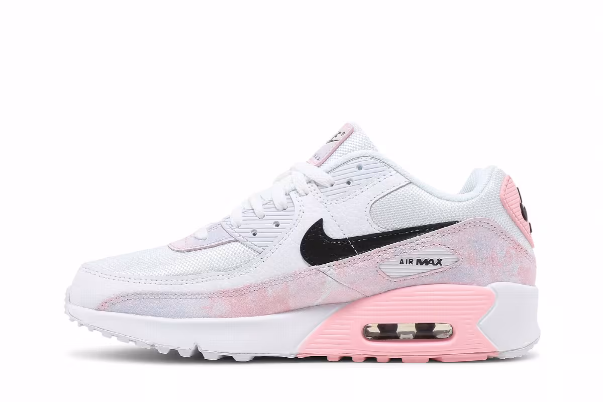 Nike Air Max 90 GS White Pink Tie-Dye, view 4