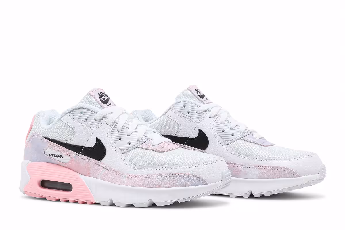 Nike Air Max 90 GS White Pink Tie-Dye, view 9