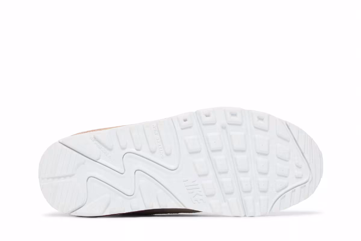 Nike Air Max 90 Leather GS White Metallic Red Bronze, view 5
