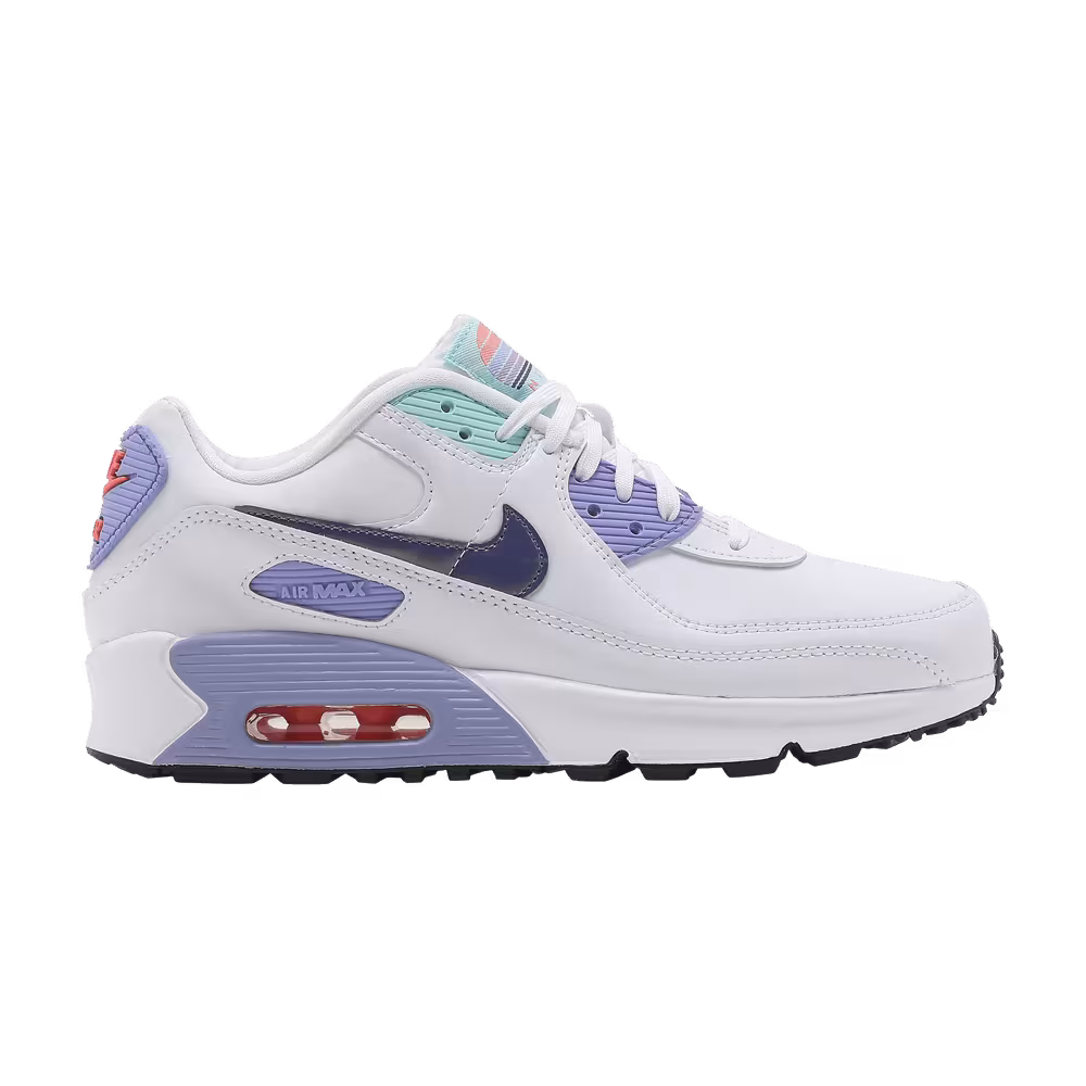 Nike Air Max 90 SE 2 GS White Dark Purple Dust