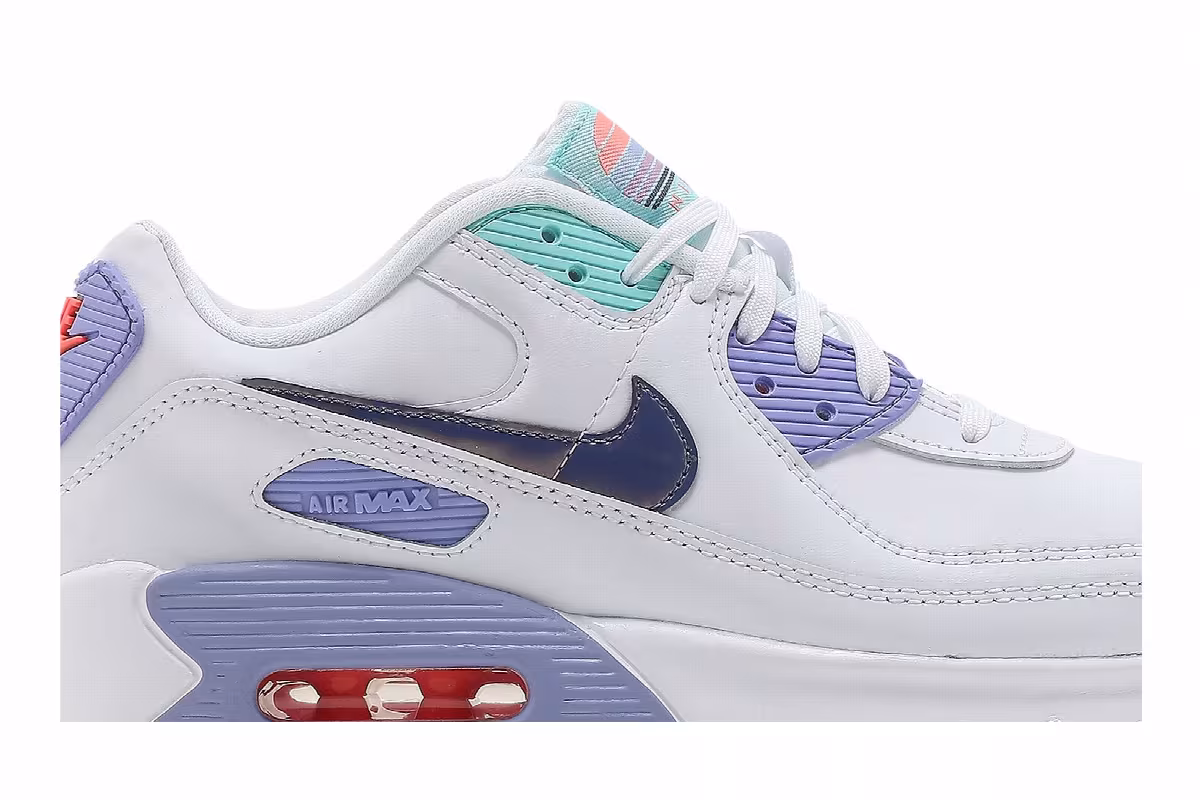 Nike Air Max 90 SE 2 GS White Dark Purple Dust, view 3