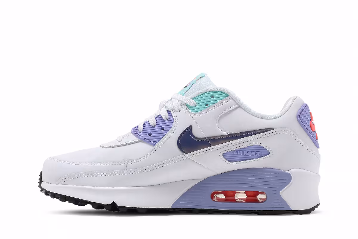 Nike Air Max 90 SE 2 GS White Dark Purple Dust, view 4