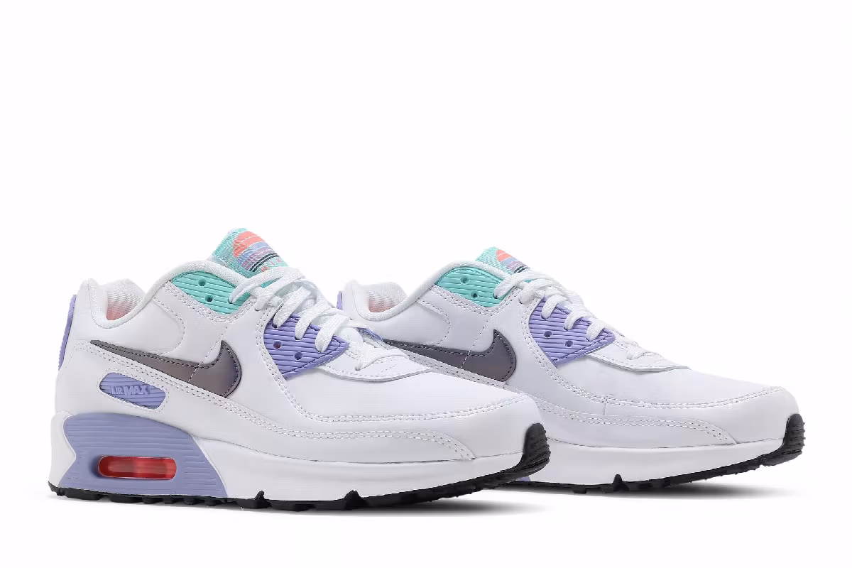 Nike Air Max 90 SE 2 GS White Dark Purple Dust, view 9