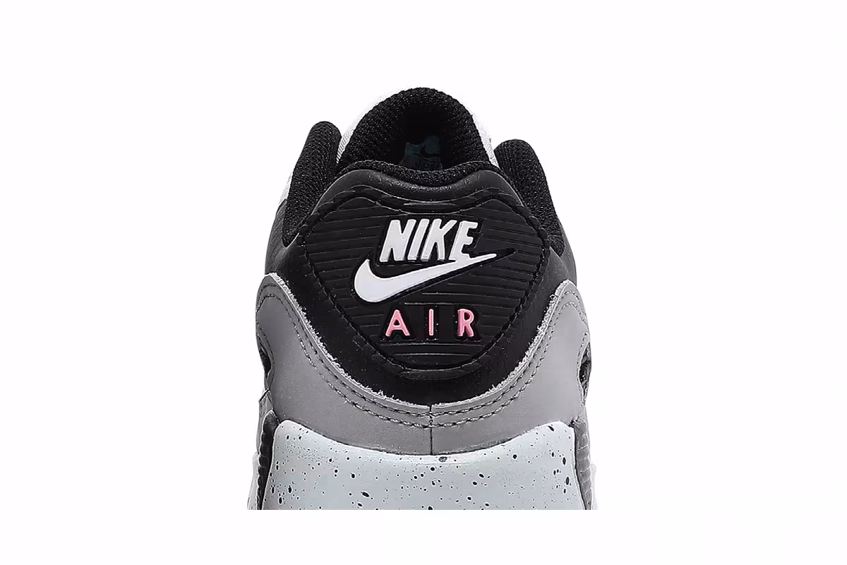 Nike Air Max 90 Leather GS White Turf Orange Speckled, view 8