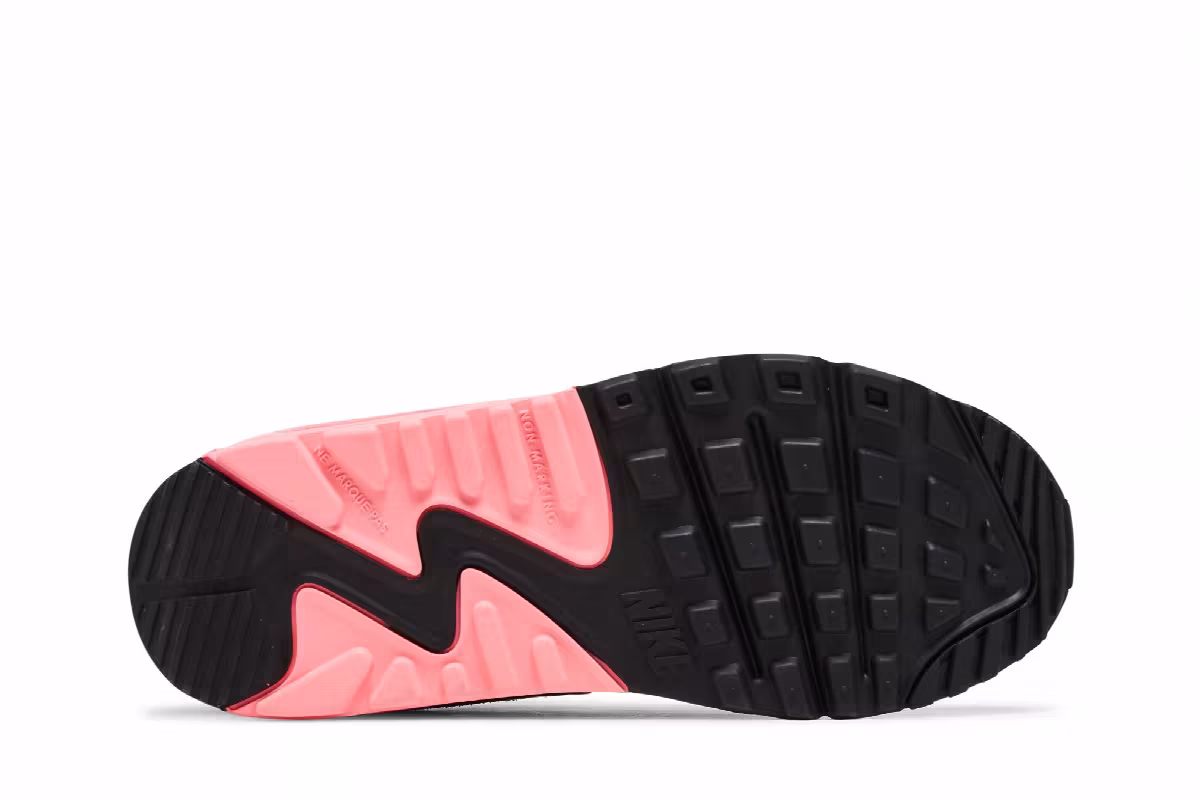 Nike Air Max 90 Leather GS Black Sunset Pulse, view 5