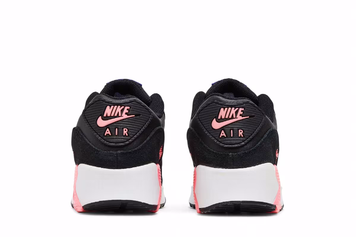 Nike Air Max 90 Leather GS Black Sunset Pulse, view 7