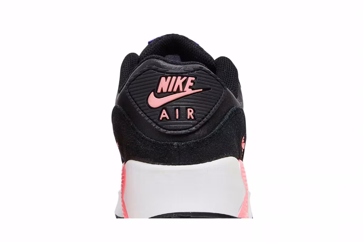 Nike Air Max 90 Leather GS Black Sunset Pulse, view 8