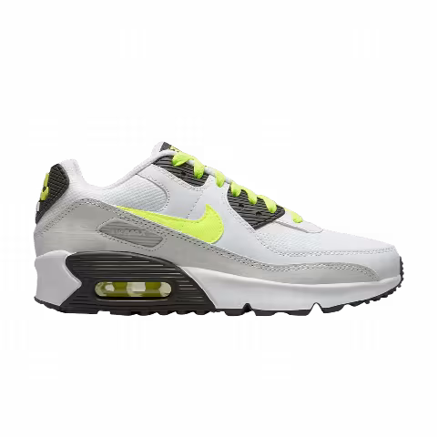 Nike Air Max 90 Leather GS 'White Volt'
