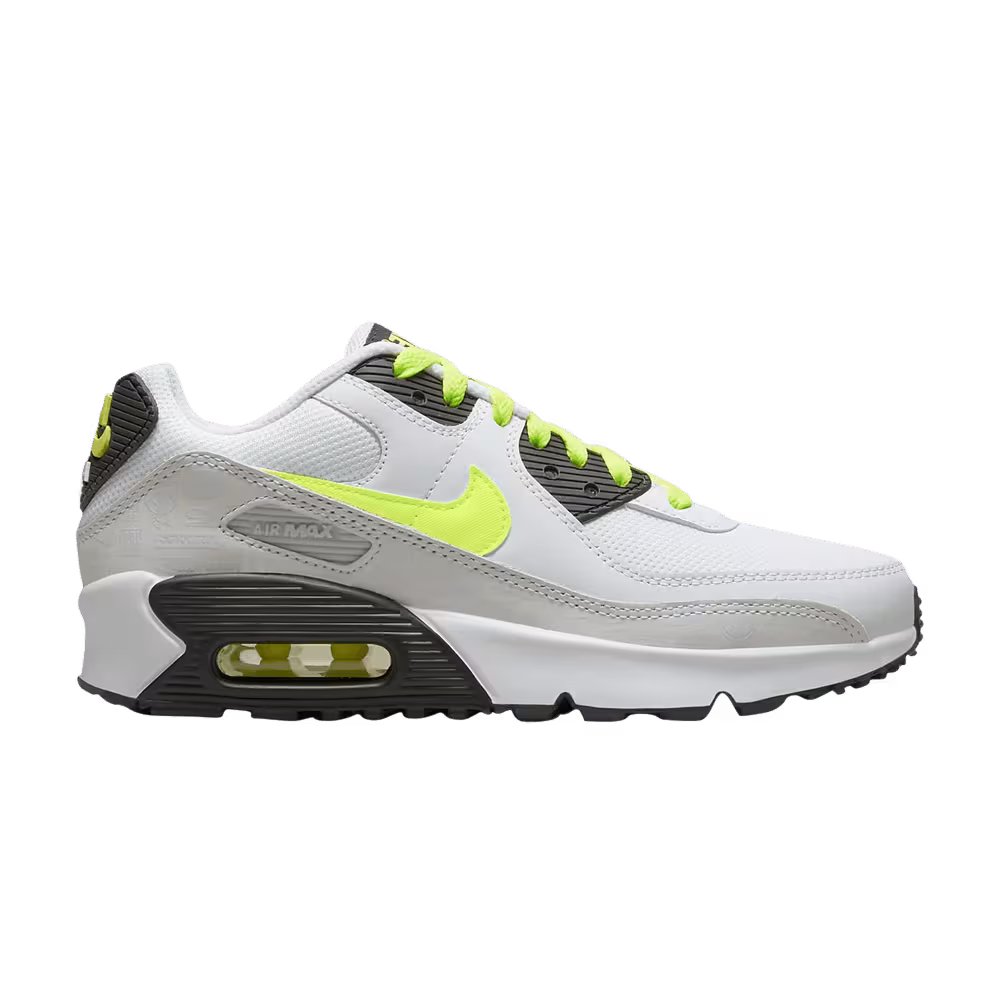 Nike Air Max 90 Leather GS White Volt