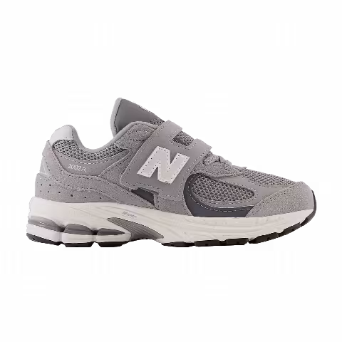 New Balance 2002R Hook & Loop Little Kid Wide 'Steel Lead'