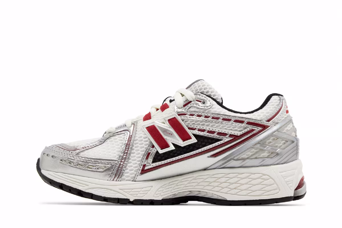 New Balance 1906R Silver Classic Crimson, view 4