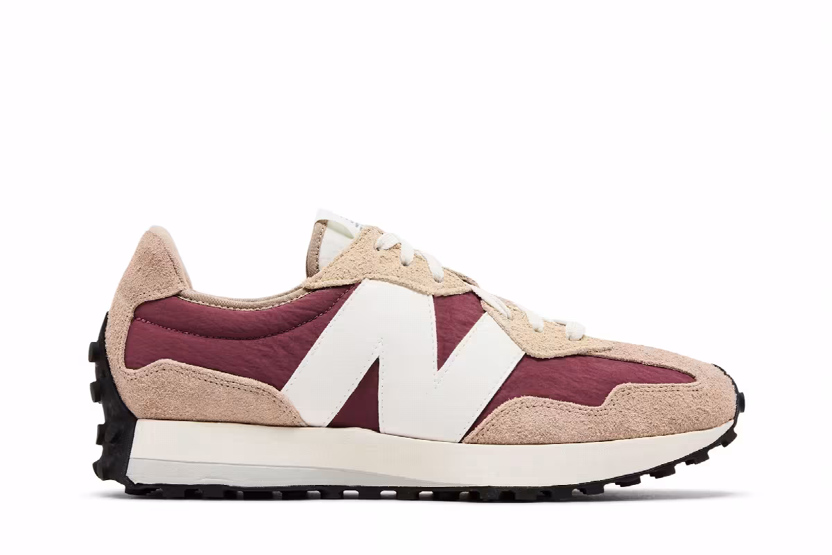 New Balance 327 Driftwood Washed Burgundy, view 2