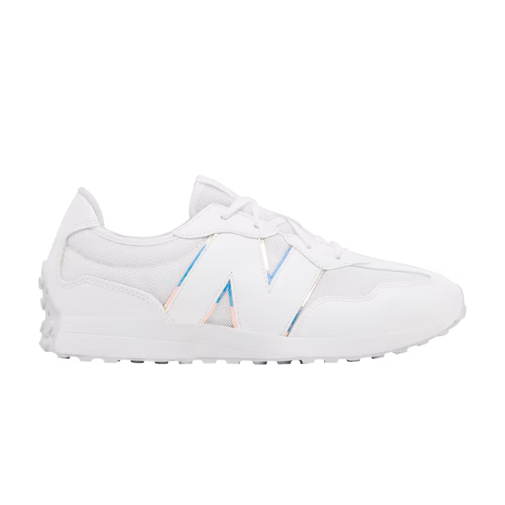 New Balance 327 Big Kid White Grey Iridescent