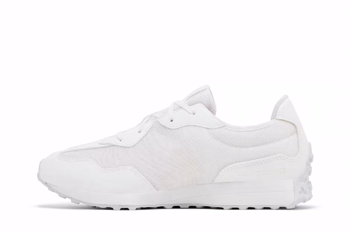 New Balance 327 Big Kid White Grey Iridescent, view 4