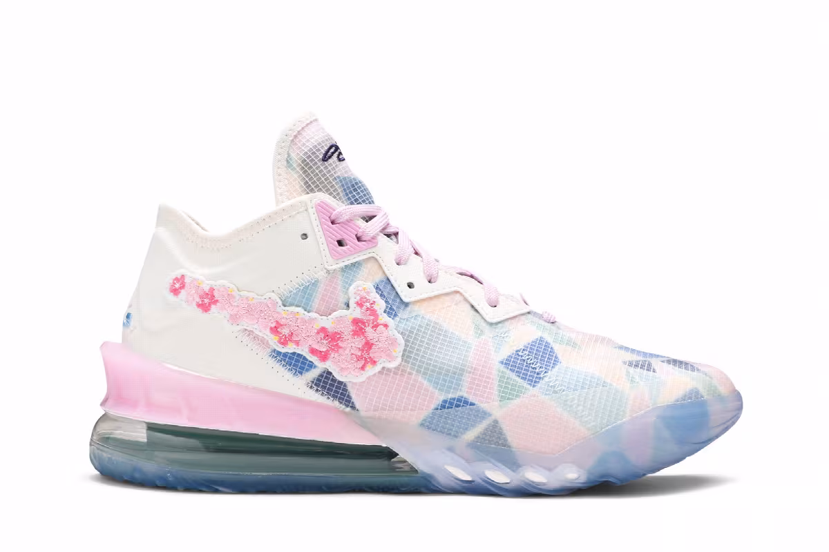 atmos x Nike LeBron 18 Low Cherry Blossom, view 2
