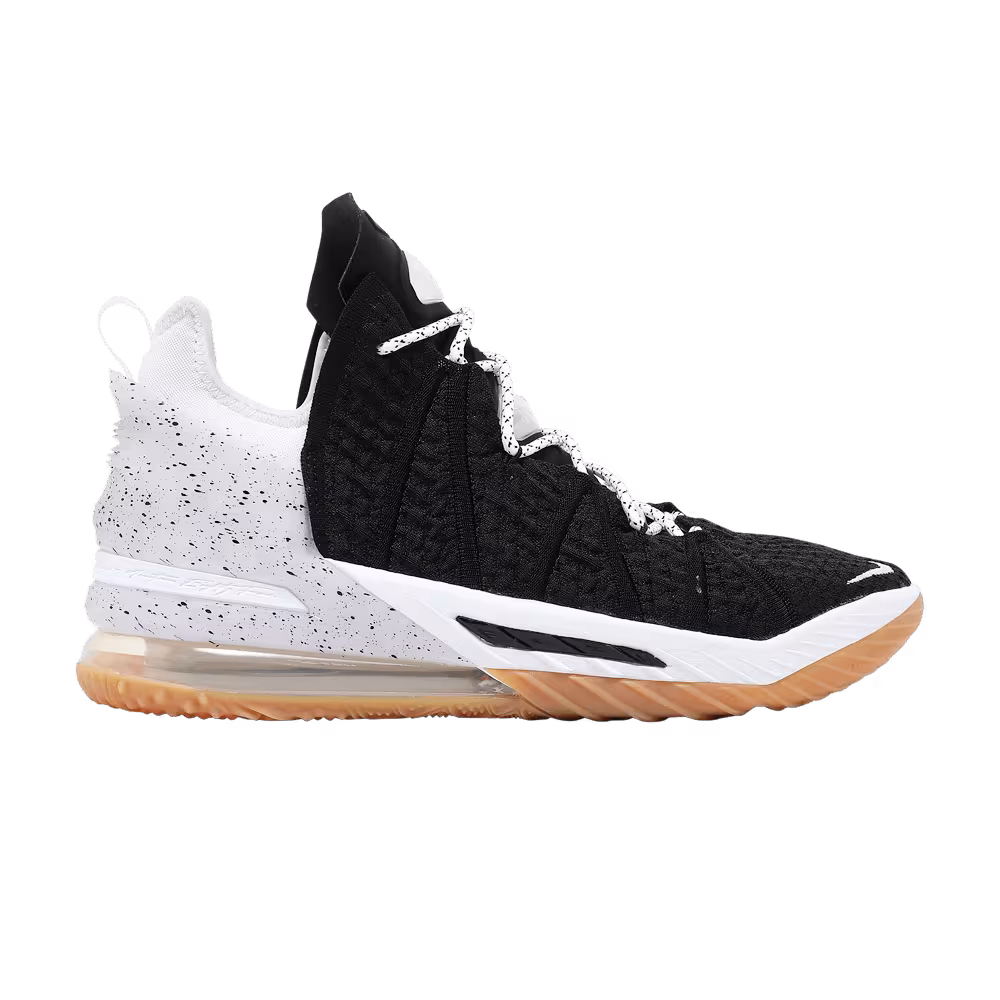 Nike LeBron 18 Black White Gum