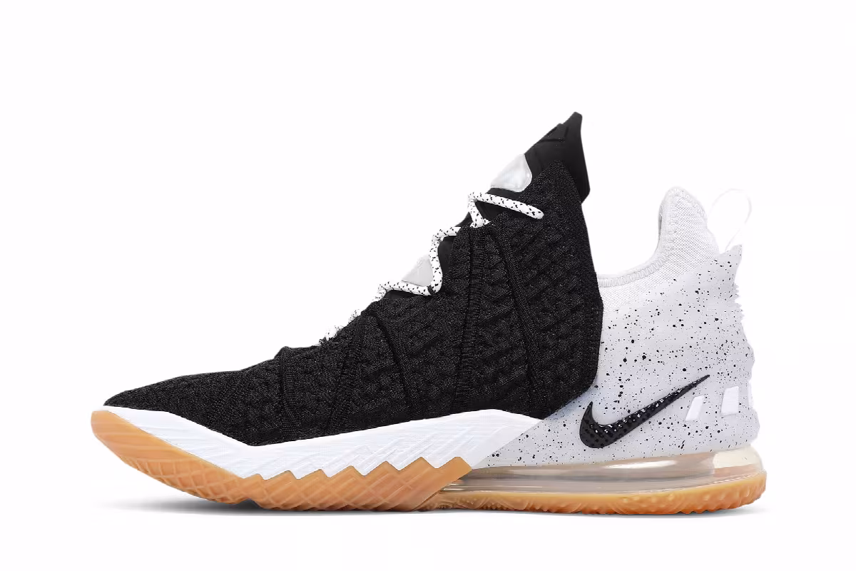 Nike LeBron 18 Black White Gum, view 4