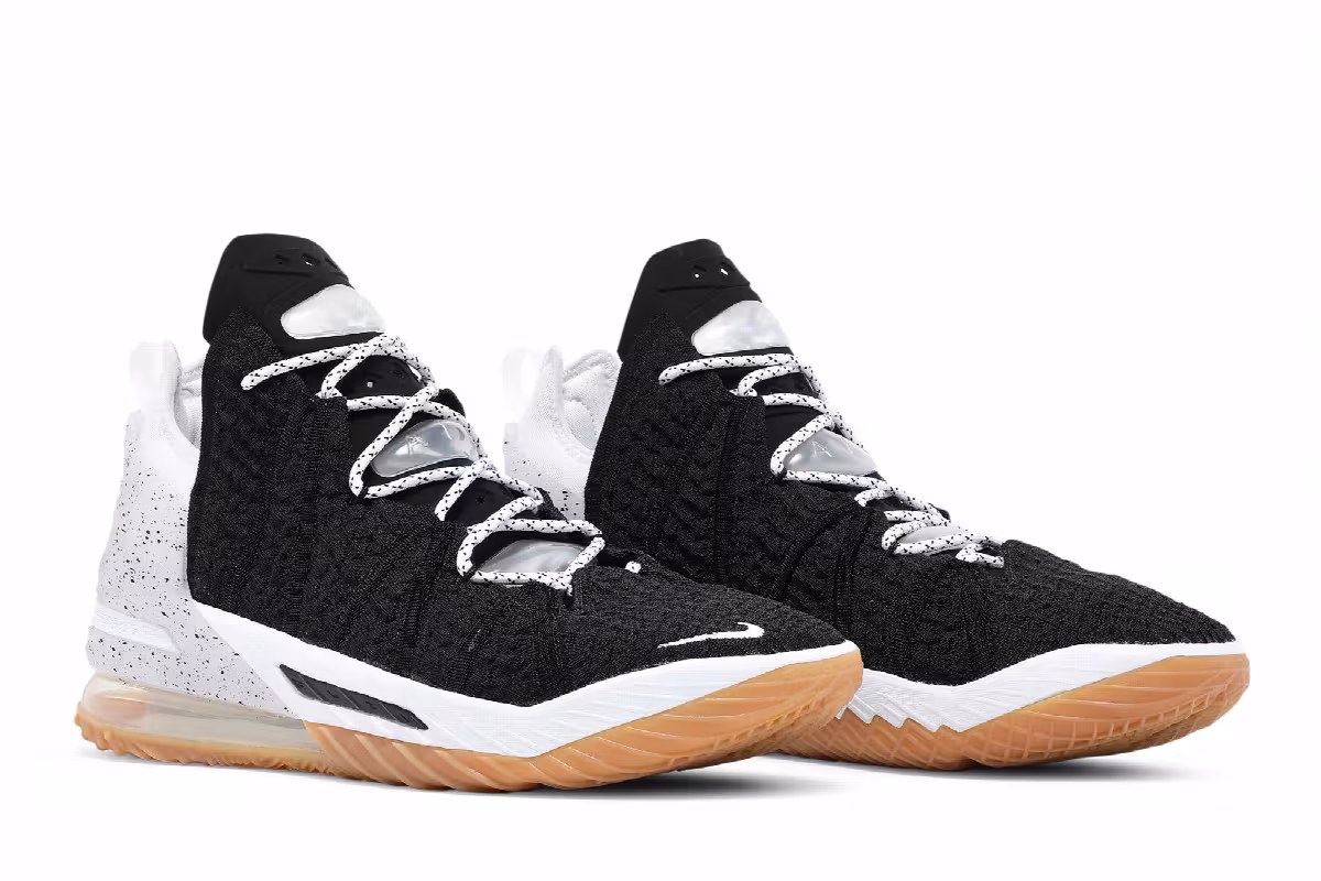 Nike LeBron 18 Black White Gum, view 9