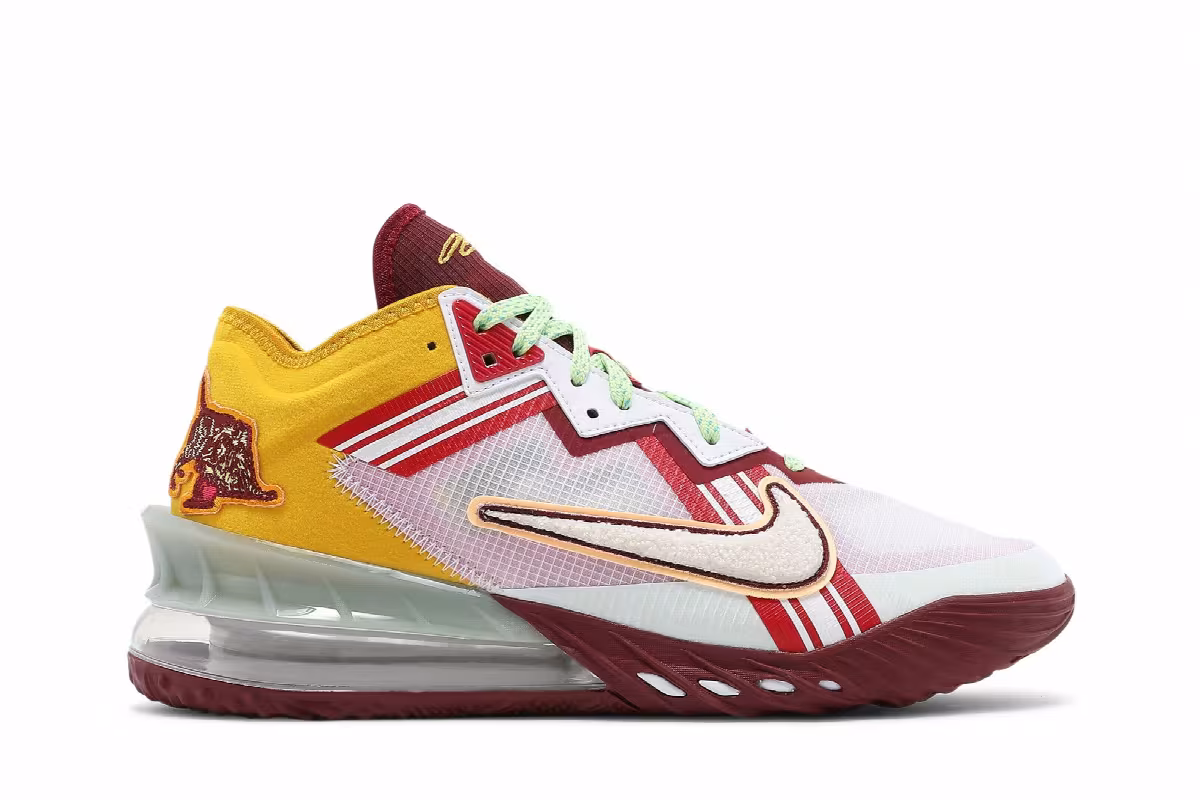 Mimi Plange x Nike LeBron 18 Low Higher Learning, view 2