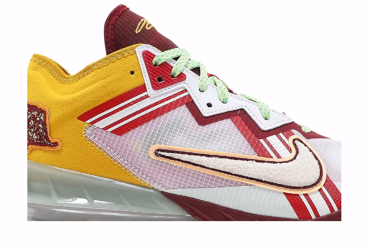 Mimi Plange x Nike LeBron 18 Low Higher Learning, view 3