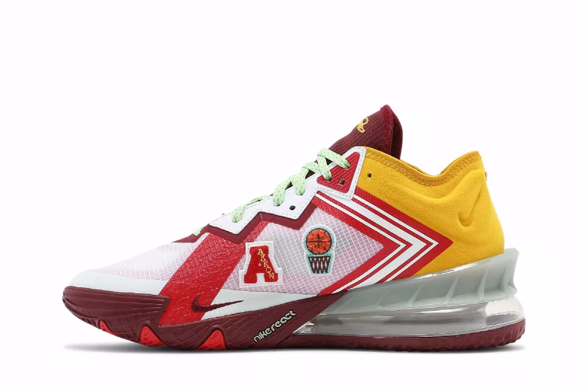 Mimi Plange x Nike LeBron 18 Low Higher Learning, view 4
