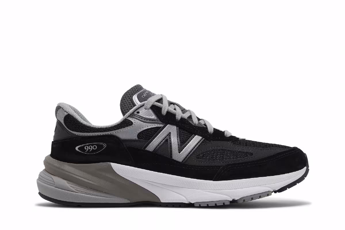 New Balance 990v6 Made in USA Black Silver, view 2