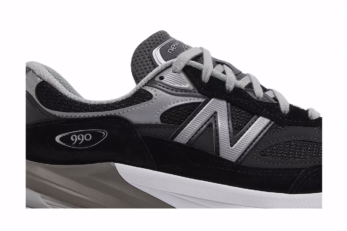 New Balance 990v6 Made in USA Black Silver, view 3