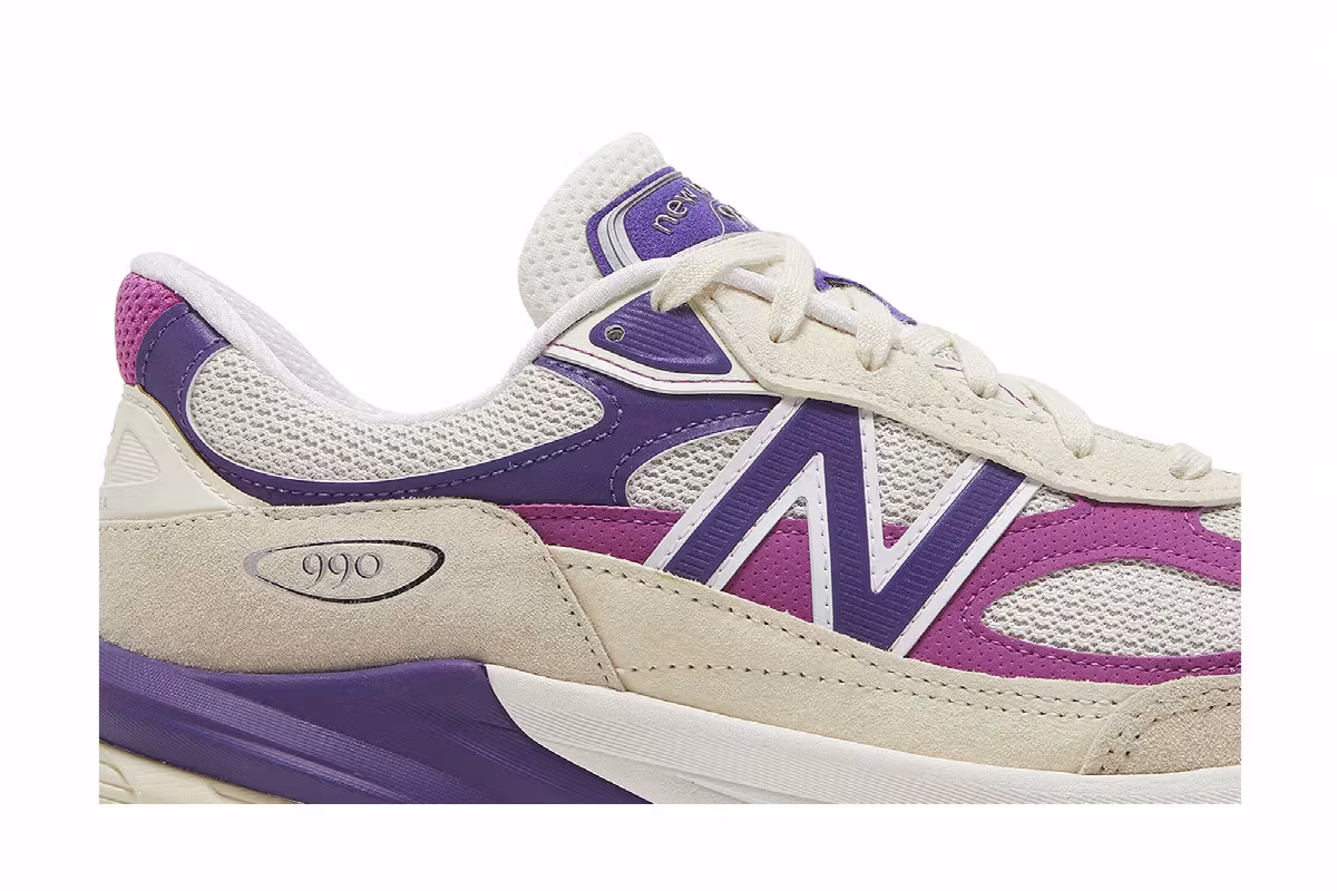 Teddy Santis x New Balance 990v6 Made in USA Macadamia Nut Magenta, view 3