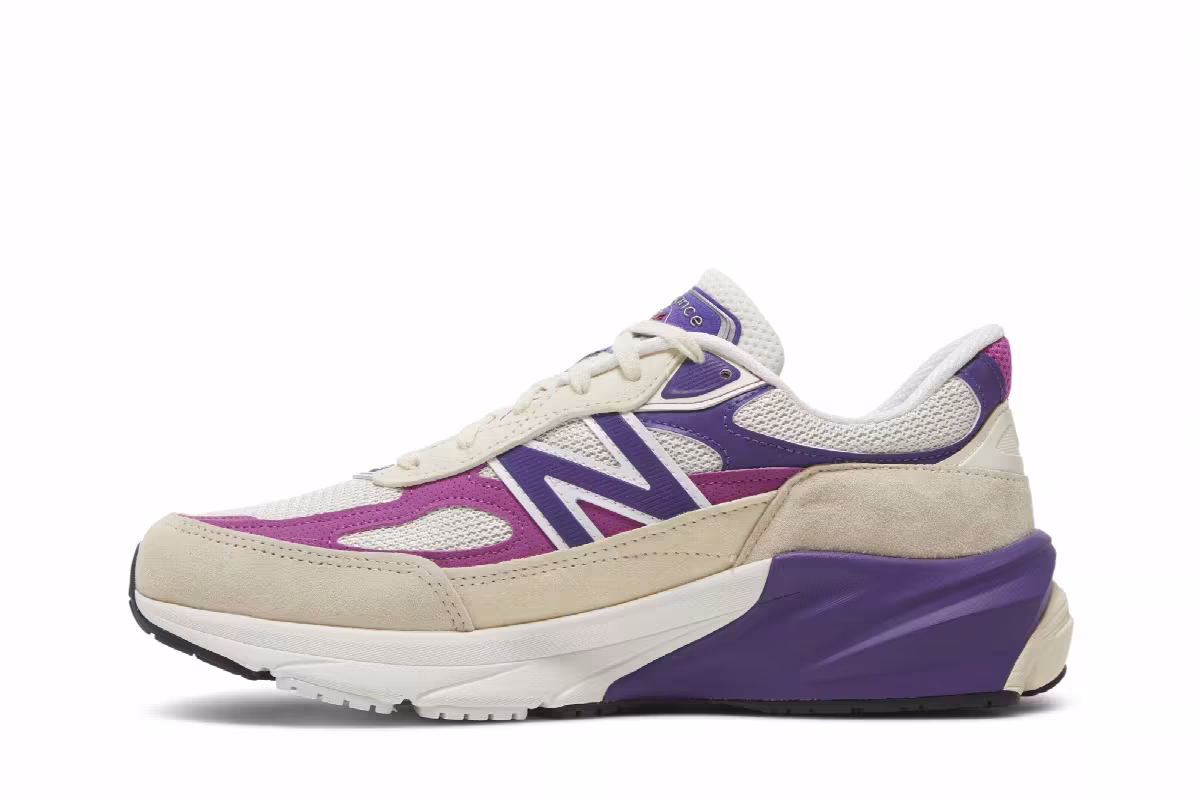 Teddy Santis x New Balance 990v6 Made in USA Macadamia Nut Magenta, view 4