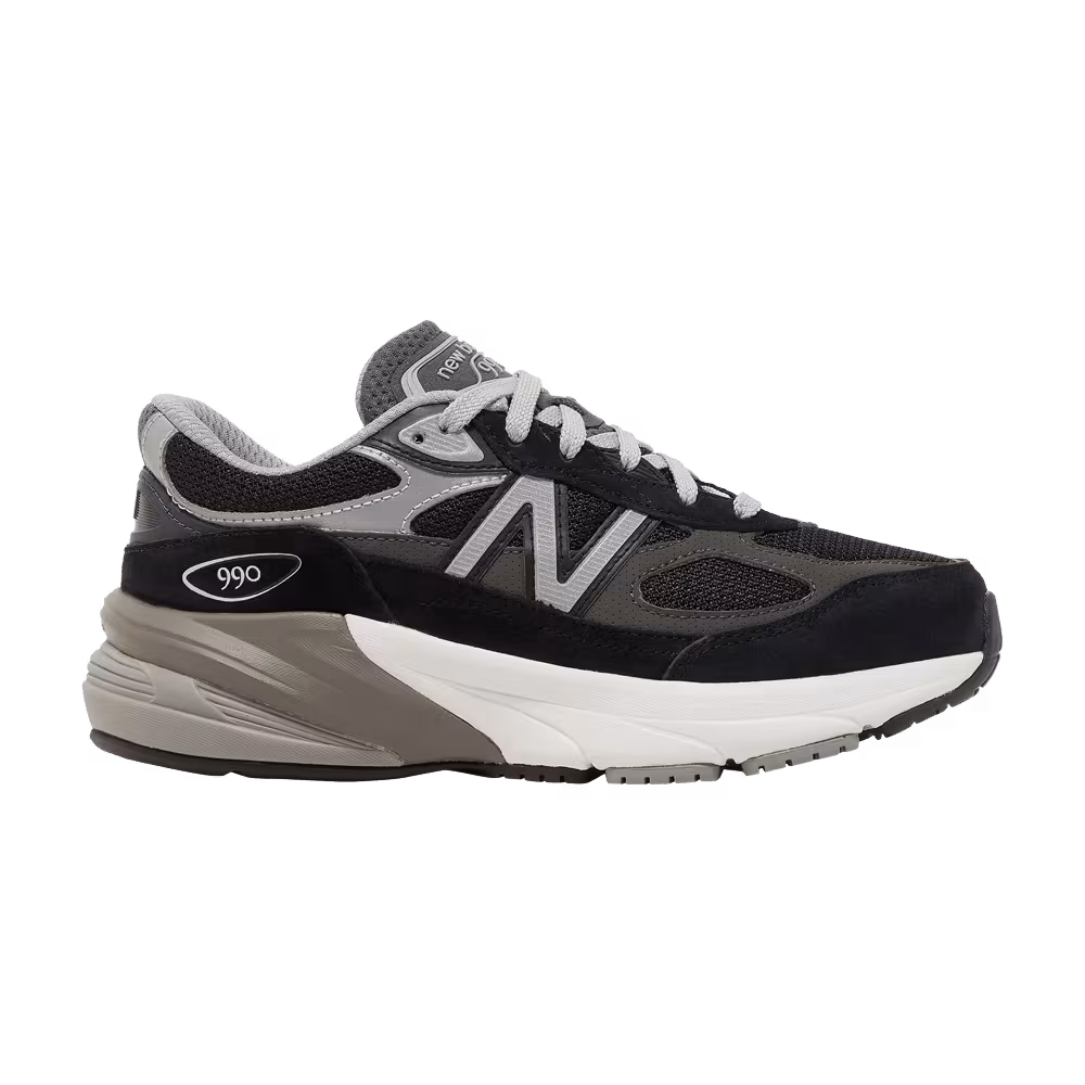New Balance 990v6 Big Kid Black Silver