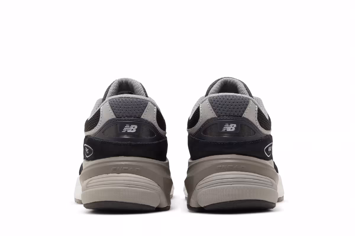 New Balance 990v6 Big Kid Black Silver, view 7