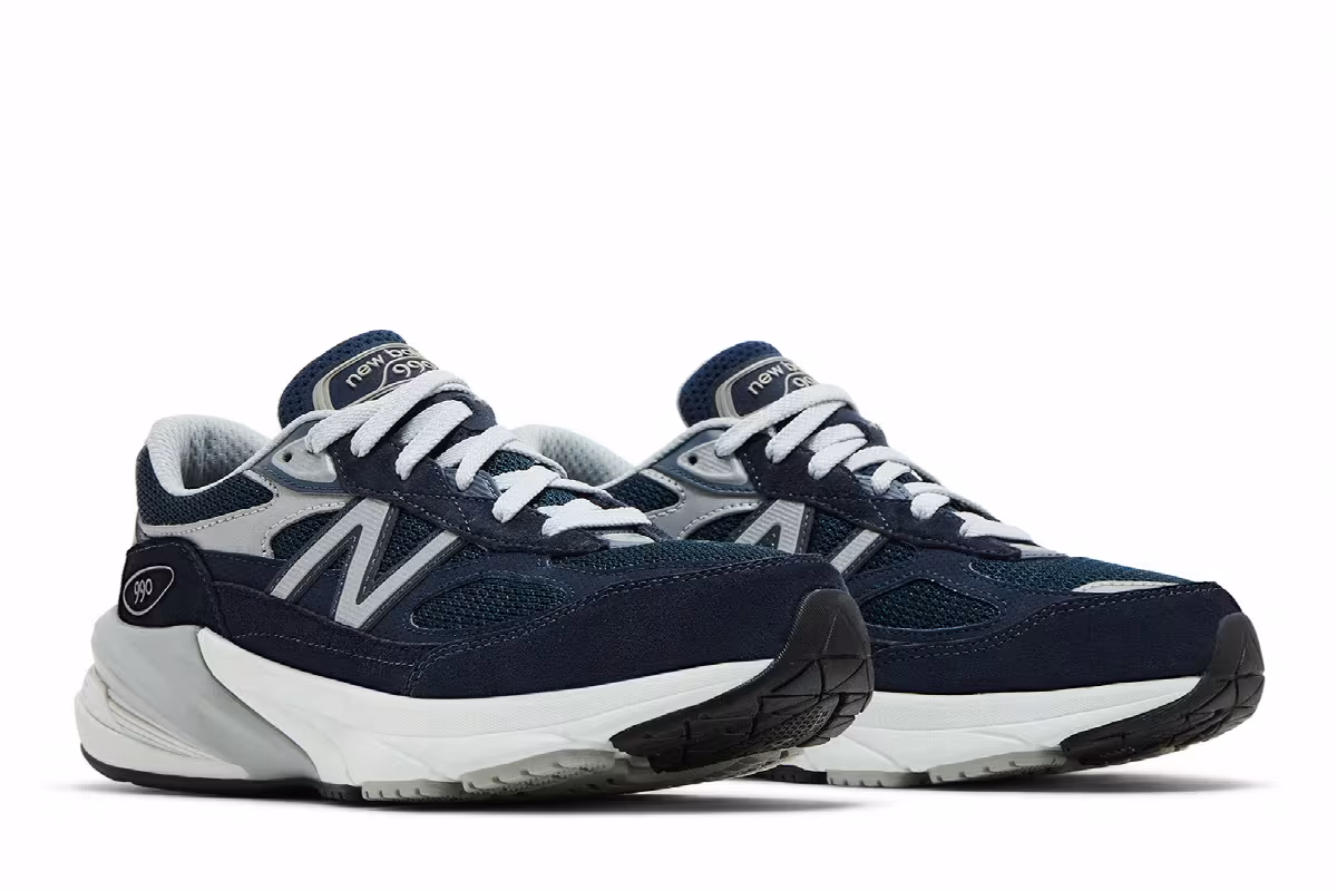 New Balance 990v6 Big Kid Navy, view 9