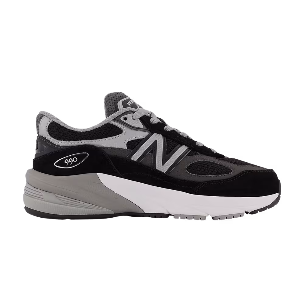 New Balance 990v6 Little Kid Black Silver
