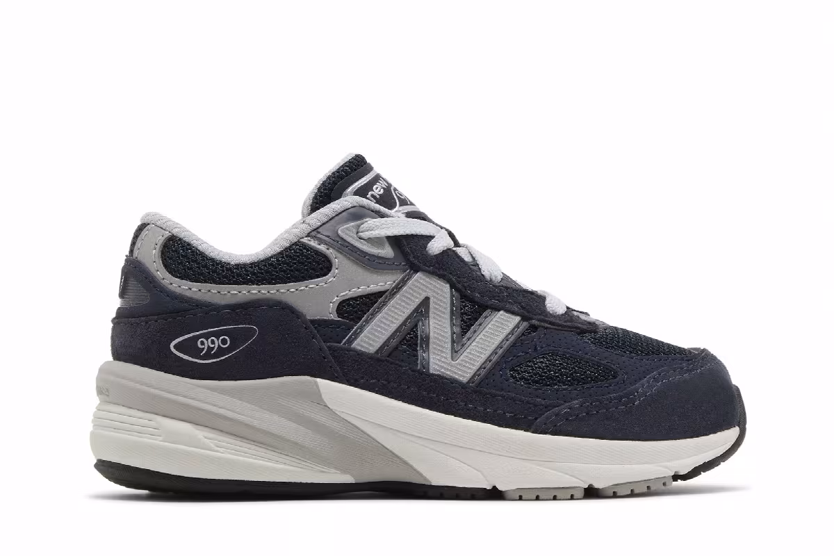 New Balance 990v6 Toddler Navy, view 2