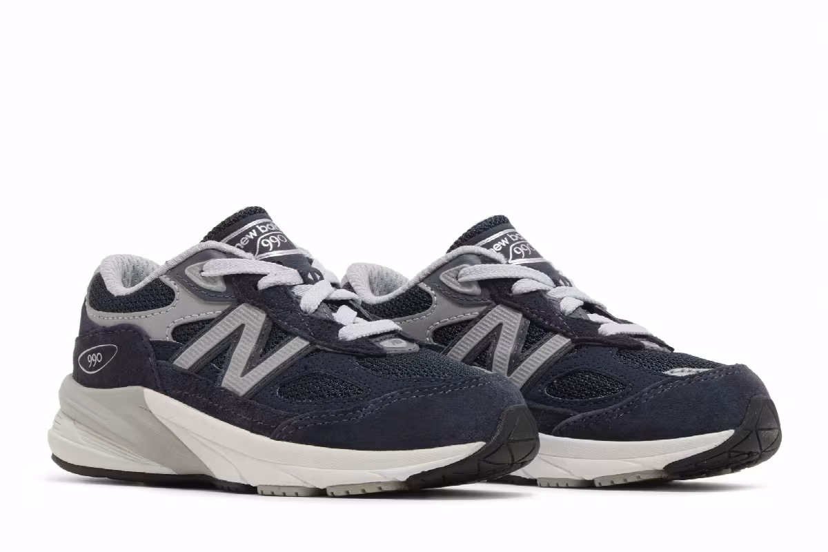 New Balance 990v6 Toddler Navy, view 9