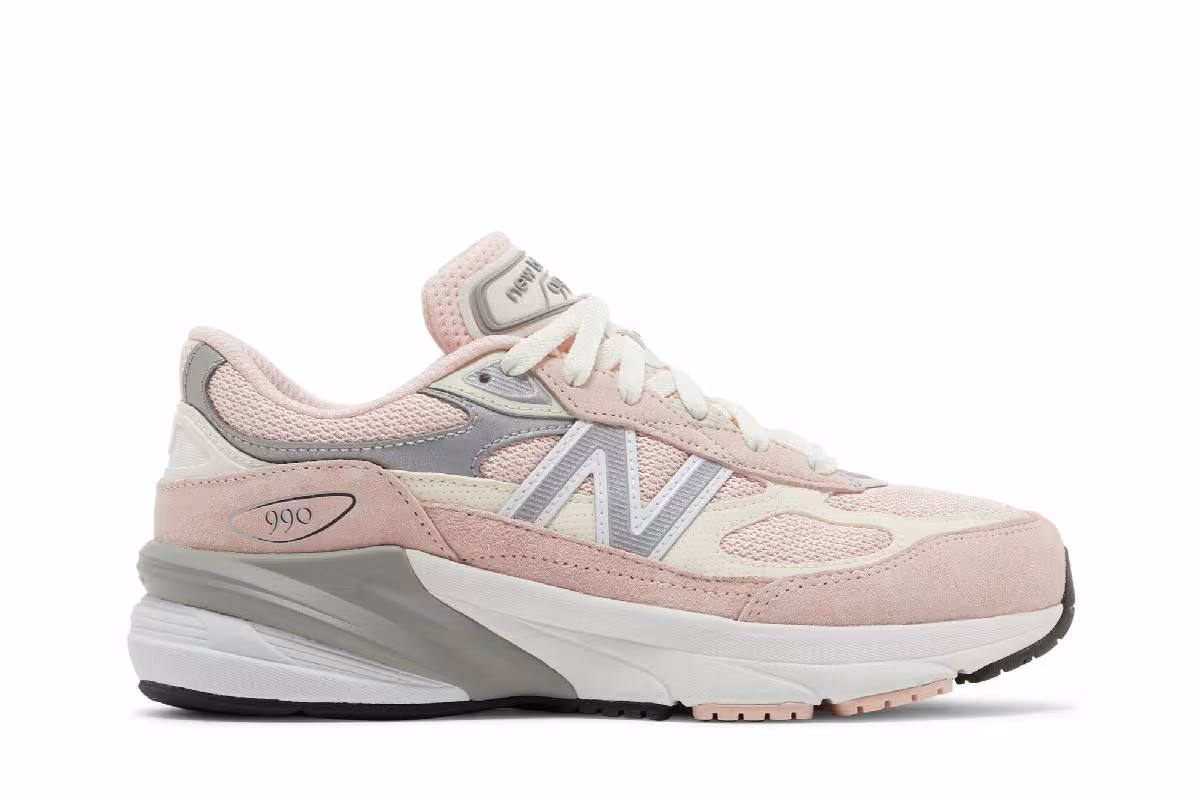 New Balance 990v6 Big Kid Wide Pink Haze, view 2