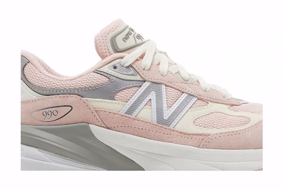 New Balance 990v6 Big Kid Wide Pink Haze, view 3