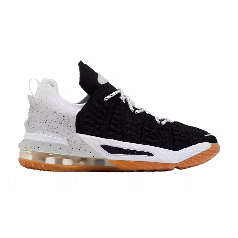 Nike LeBron 18 GS 'Black White Gum'